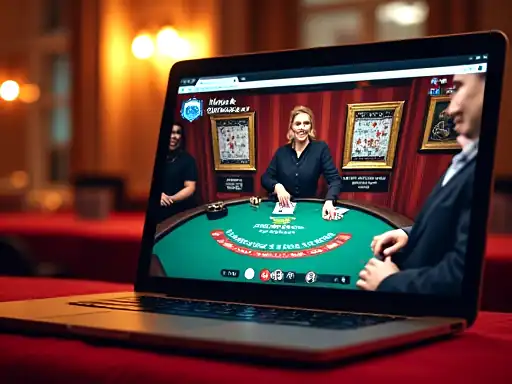 King Billy live dealer blackjack on screen